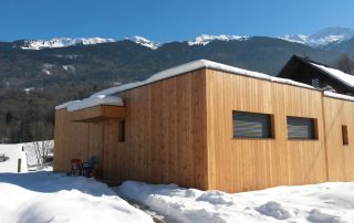 casas madera para la nieve