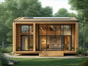casa modular pequeña de madera
